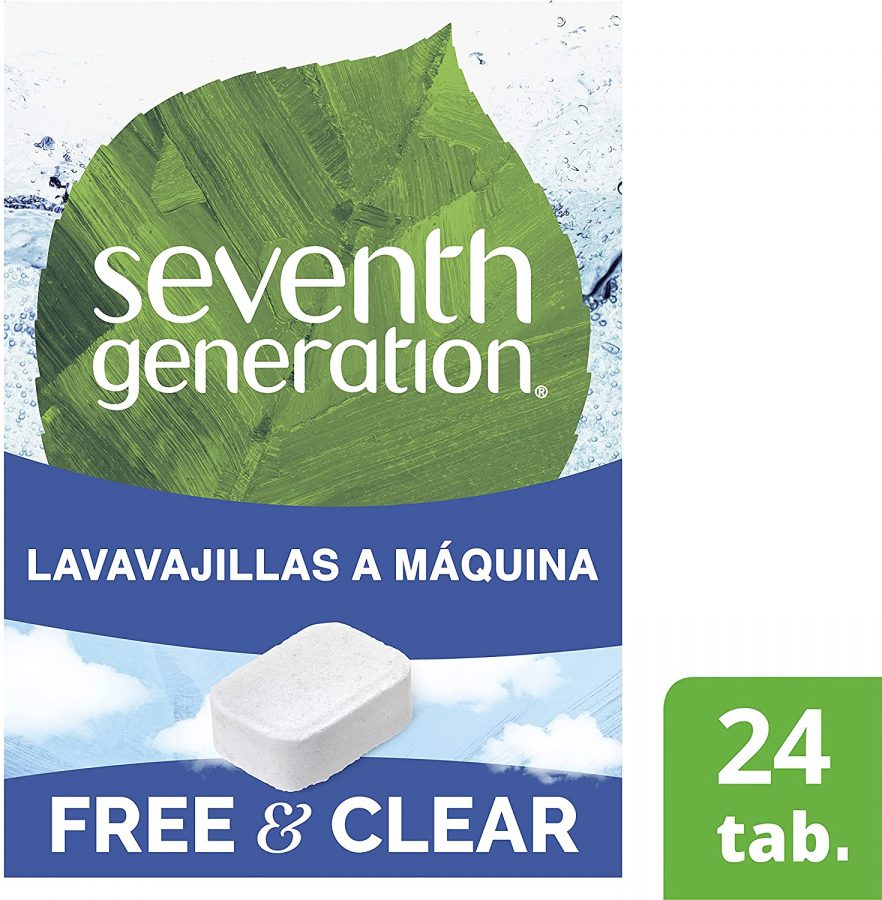 Seventh Generation Pastillas Ecológicas Lavavajillas Free & Clear Todo en  Uno 24 pastillas 